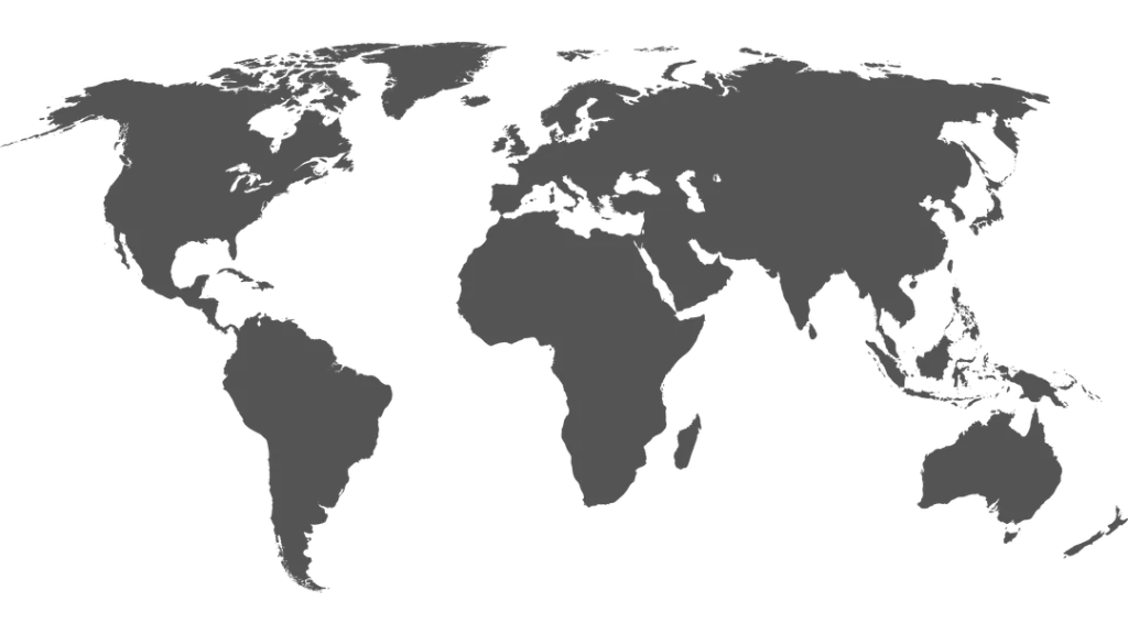 World map showing Dipak Sales global client coverage