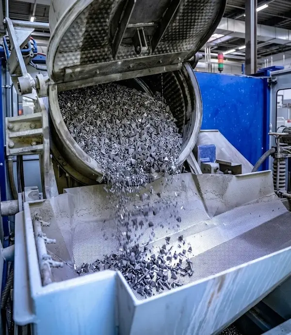 Precision component finishing operation